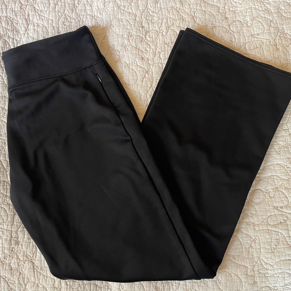Black High-Waisted Flared Joggers